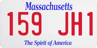 MA license plate 159JH1