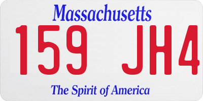 MA license plate 159JH4