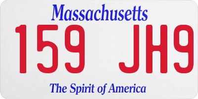 MA license plate 159JH9