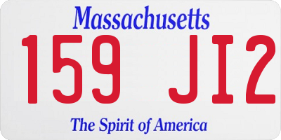 MA license plate 159JI2