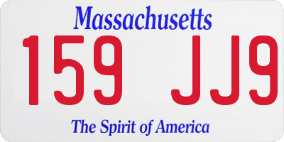 MA license plate 159JJ9