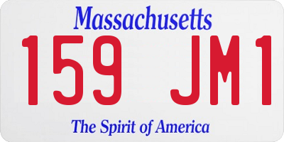 MA license plate 159JM1