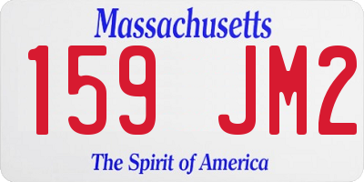 MA license plate 159JM2