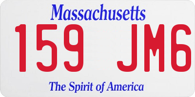 MA license plate 159JM6