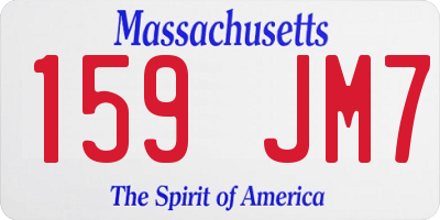 MA license plate 159JM7