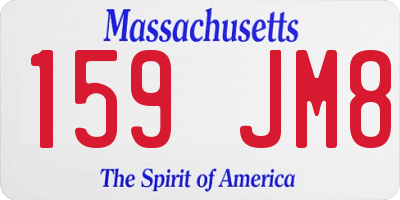 MA license plate 159JM8
