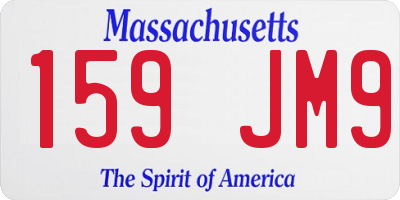 MA license plate 159JM9