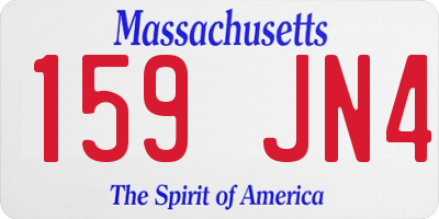 MA license plate 159JN4