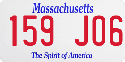 MA license plate 159JO6
