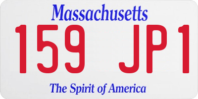 MA license plate 159JP1