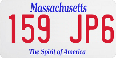 MA license plate 159JP6