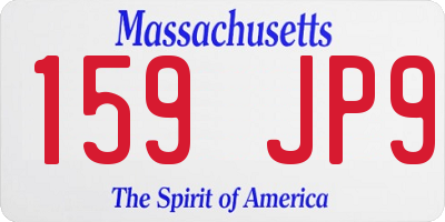 MA license plate 159JP9