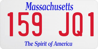 MA license plate 159JQ1