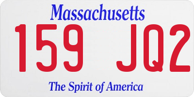 MA license plate 159JQ2