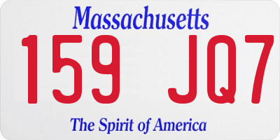 MA license plate 159JQ7