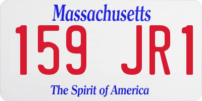 MA license plate 159JR1