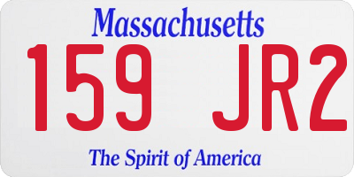 MA license plate 159JR2