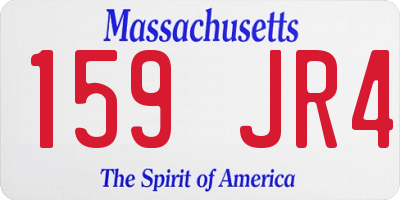 MA license plate 159JR4