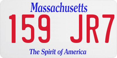 MA license plate 159JR7