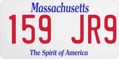 MA license plate 159JR9