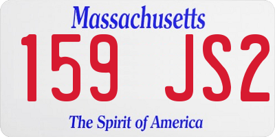MA license plate 159JS2