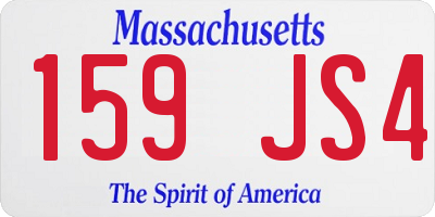 MA license plate 159JS4