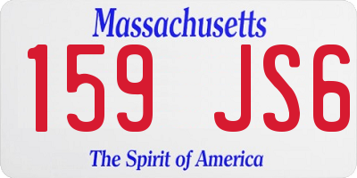 MA license plate 159JS6