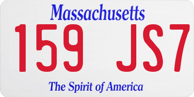 MA license plate 159JS7