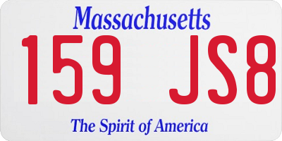 MA license plate 159JS8