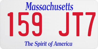 MA license plate 159JT7