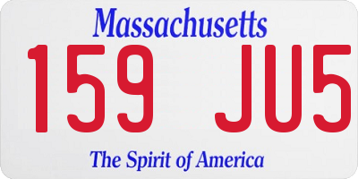 MA license plate 159JU5