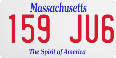 MA license plate 159JU6
