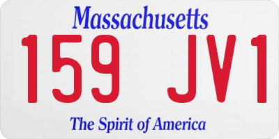MA license plate 159JV1