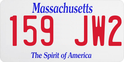MA license plate 159JW2