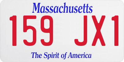 MA license plate 159JX1