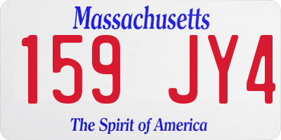 MA license plate 159JY4