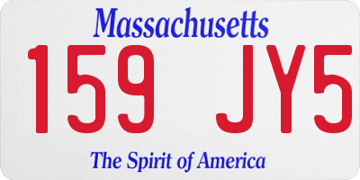 MA license plate 159JY5