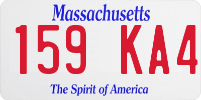 MA license plate 159KA4