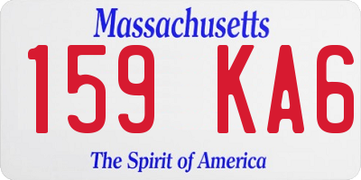 MA license plate 159KA6