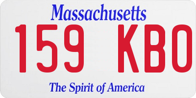 MA license plate 159KB0