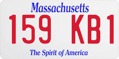 MA license plate 159KB1