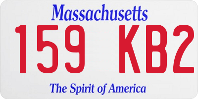 MA license plate 159KB2