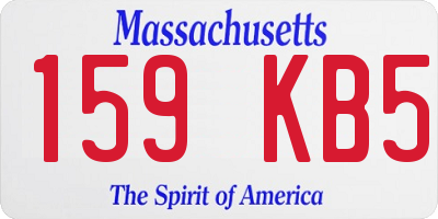 MA license plate 159KB5