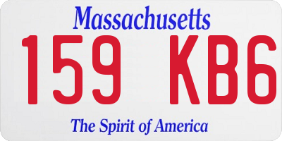 MA license plate 159KB6