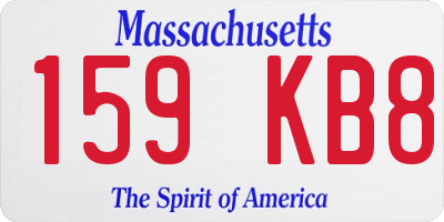 MA license plate 159KB8
