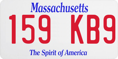 MA license plate 159KB9