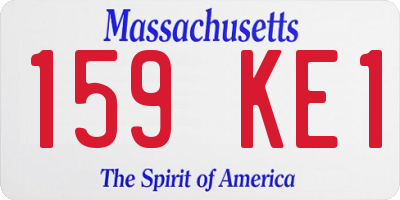 MA license plate 159KE1
