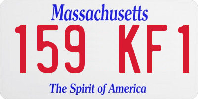 MA license plate 159KF1