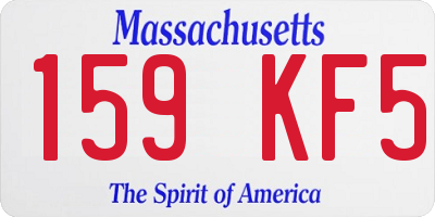 MA license plate 159KF5