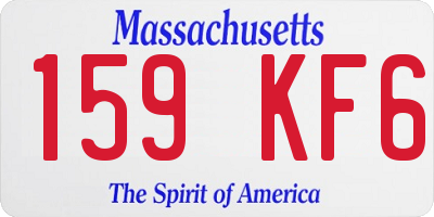 MA license plate 159KF6